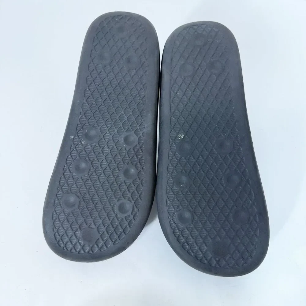 Adidas Men Adilette Ayoon Black Lightweight Eva Foam Comfort Slide Sandal Size 9